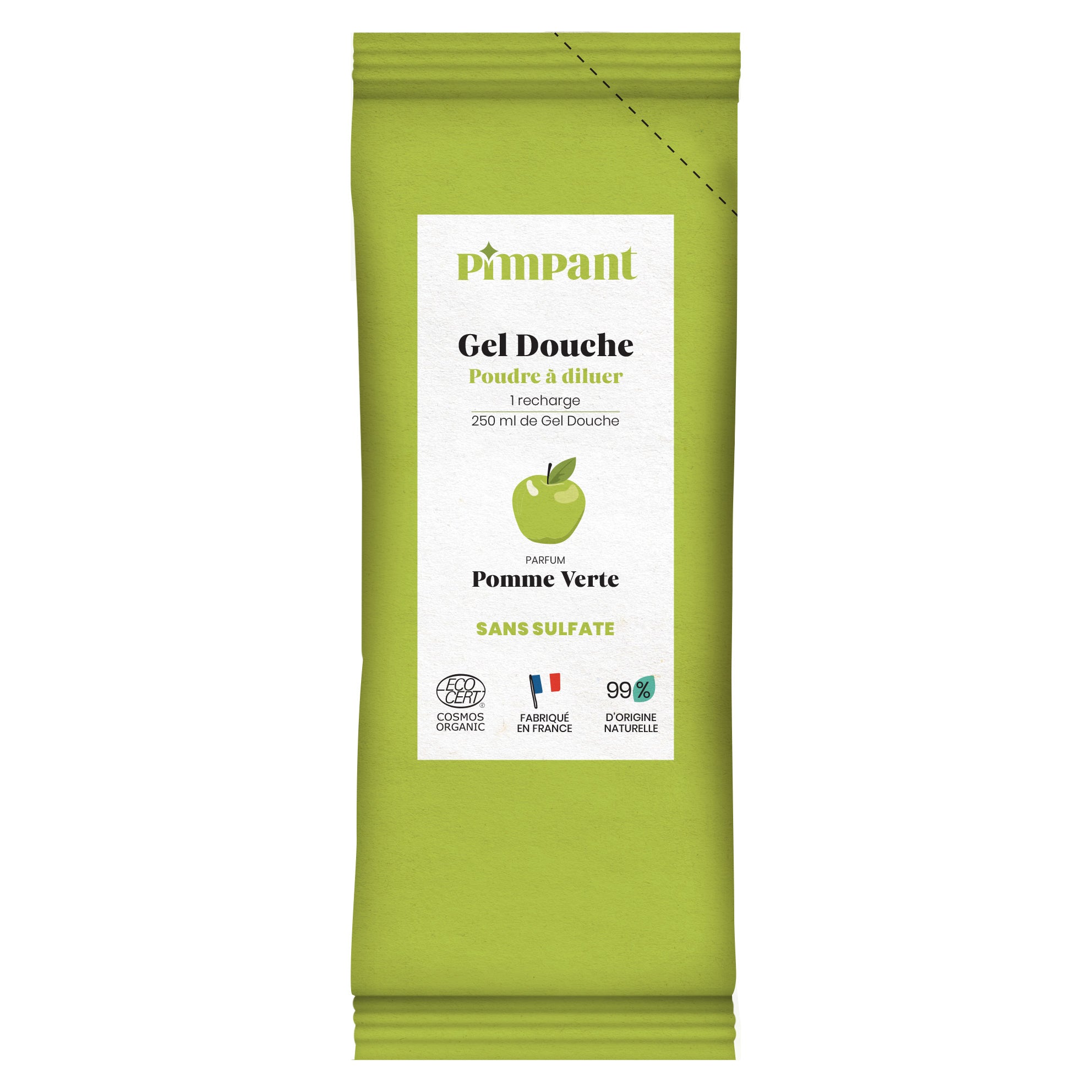 PIMPANT Gel douche pomme verte poudre à diluer, 25gr