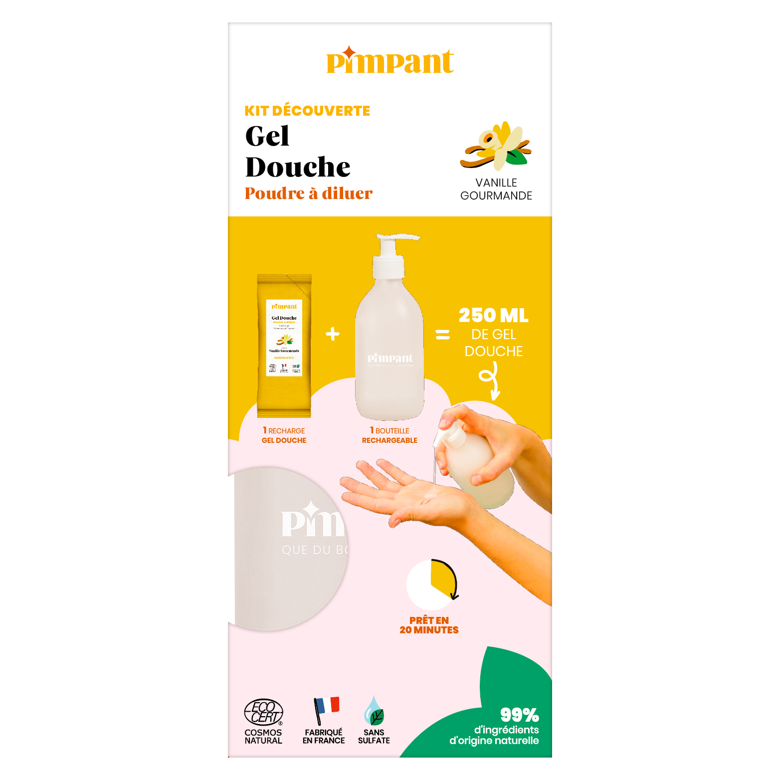 PIMPANT Kit découverte gel douche vanille gourmande