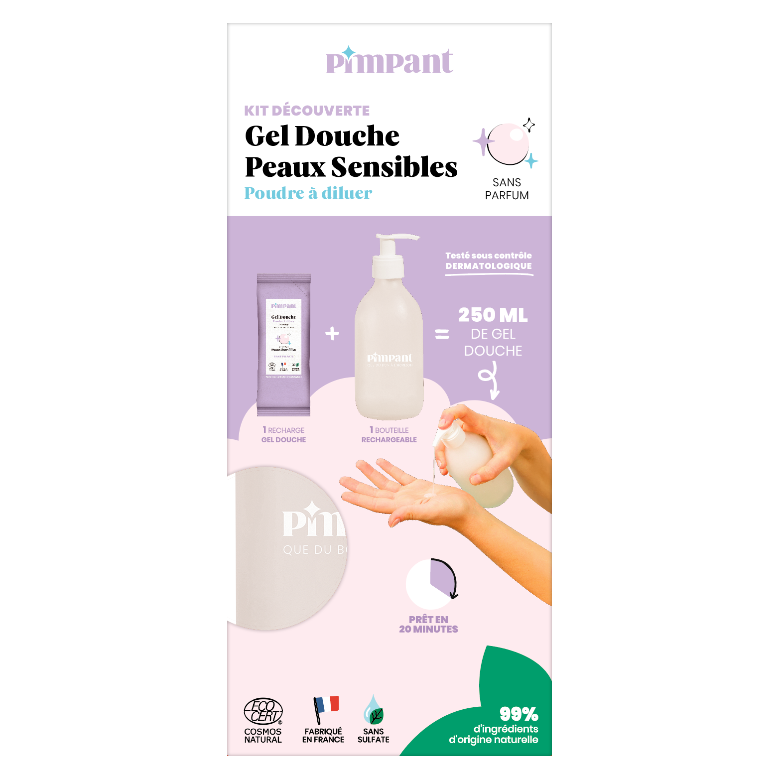 PIMPANT Kit découverte gel douche peaux sensibles