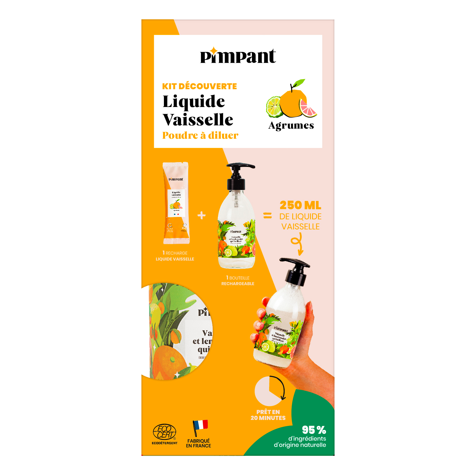 PIMPANT Kit découverte liquide vaisselle agrumes