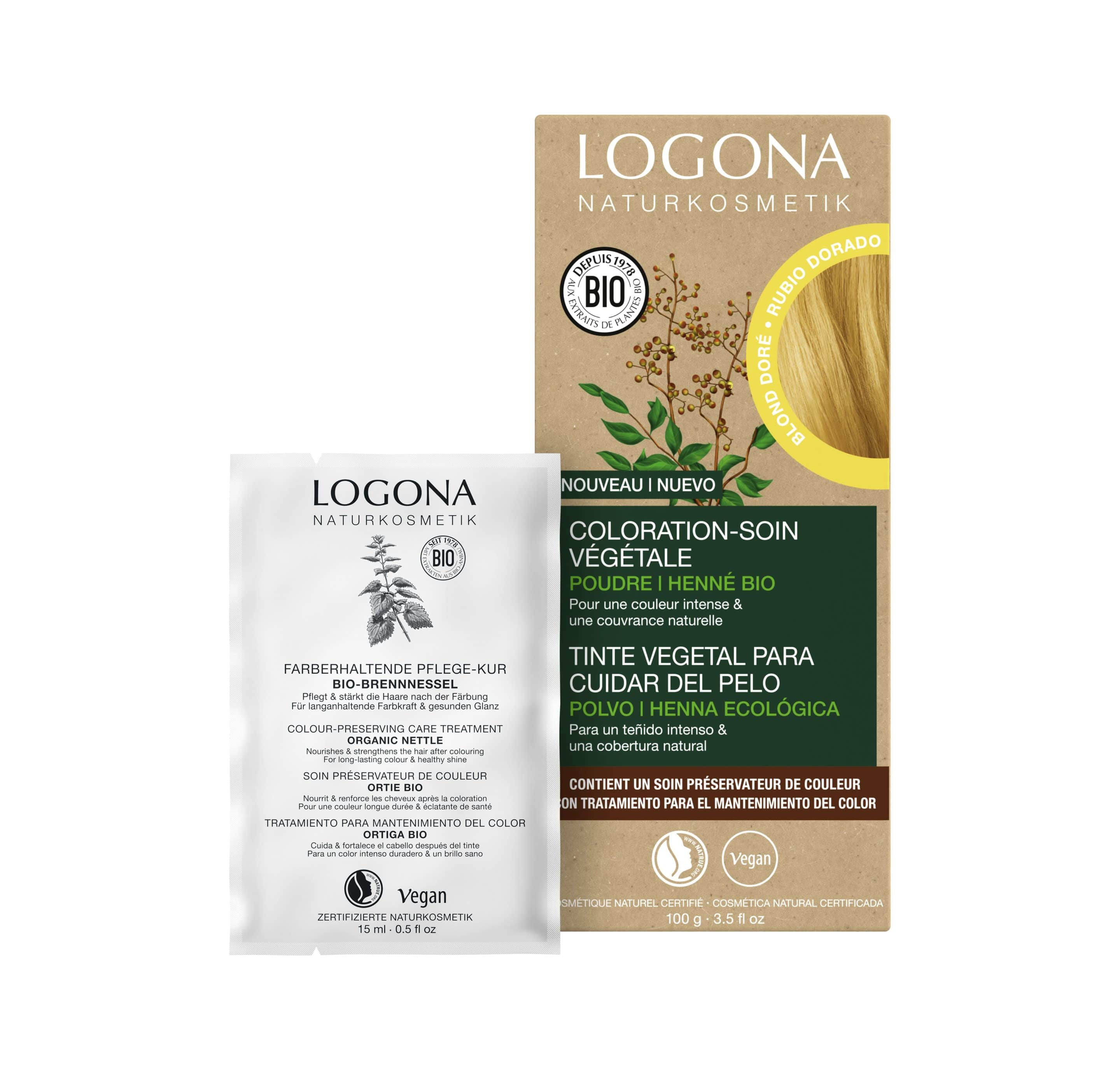 LOGONA Coloration-soin blond doré 100g | BLEUVERT