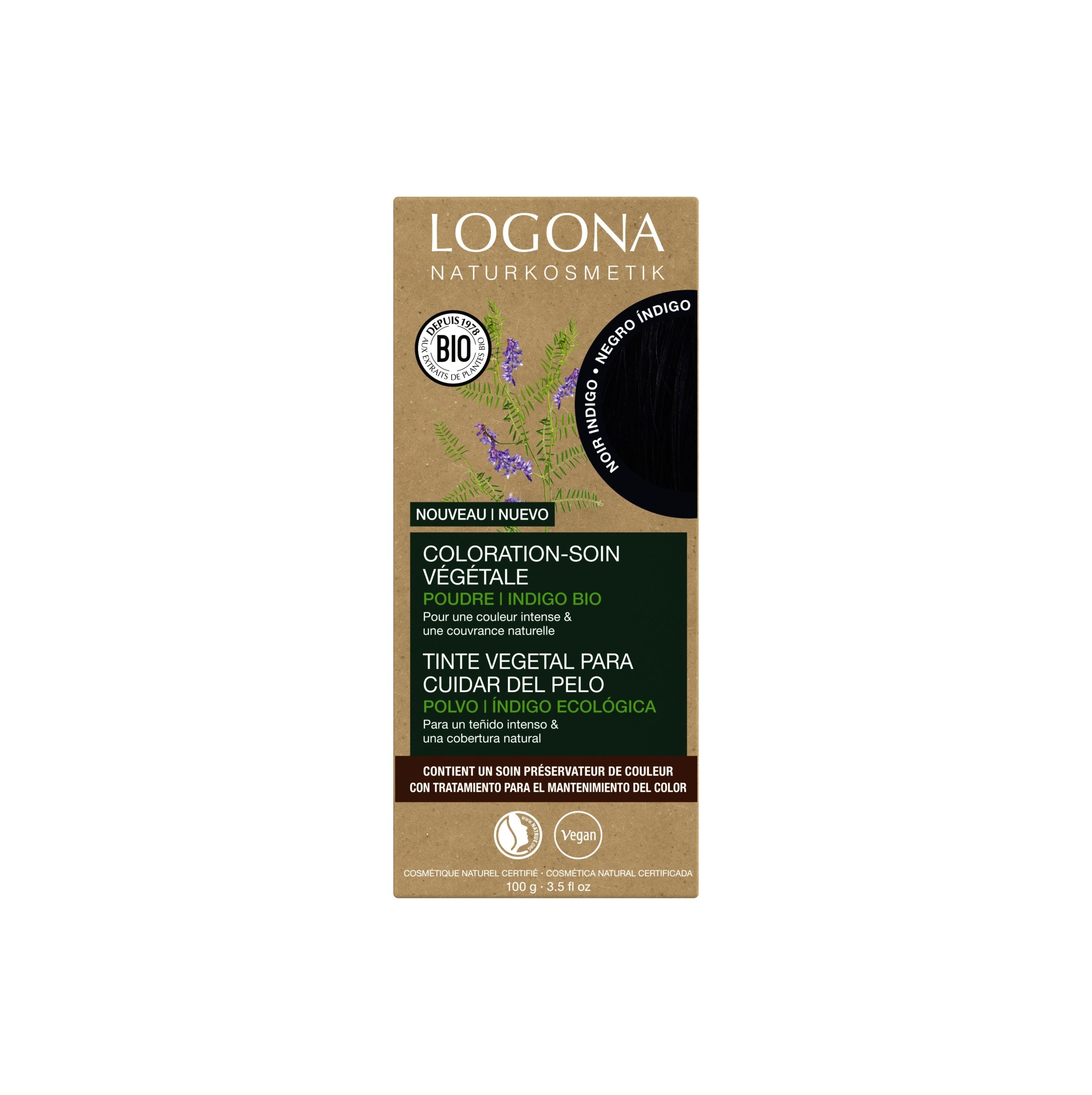 LOGONA Coloration-soin noir indigo 100g | BLEUVERT