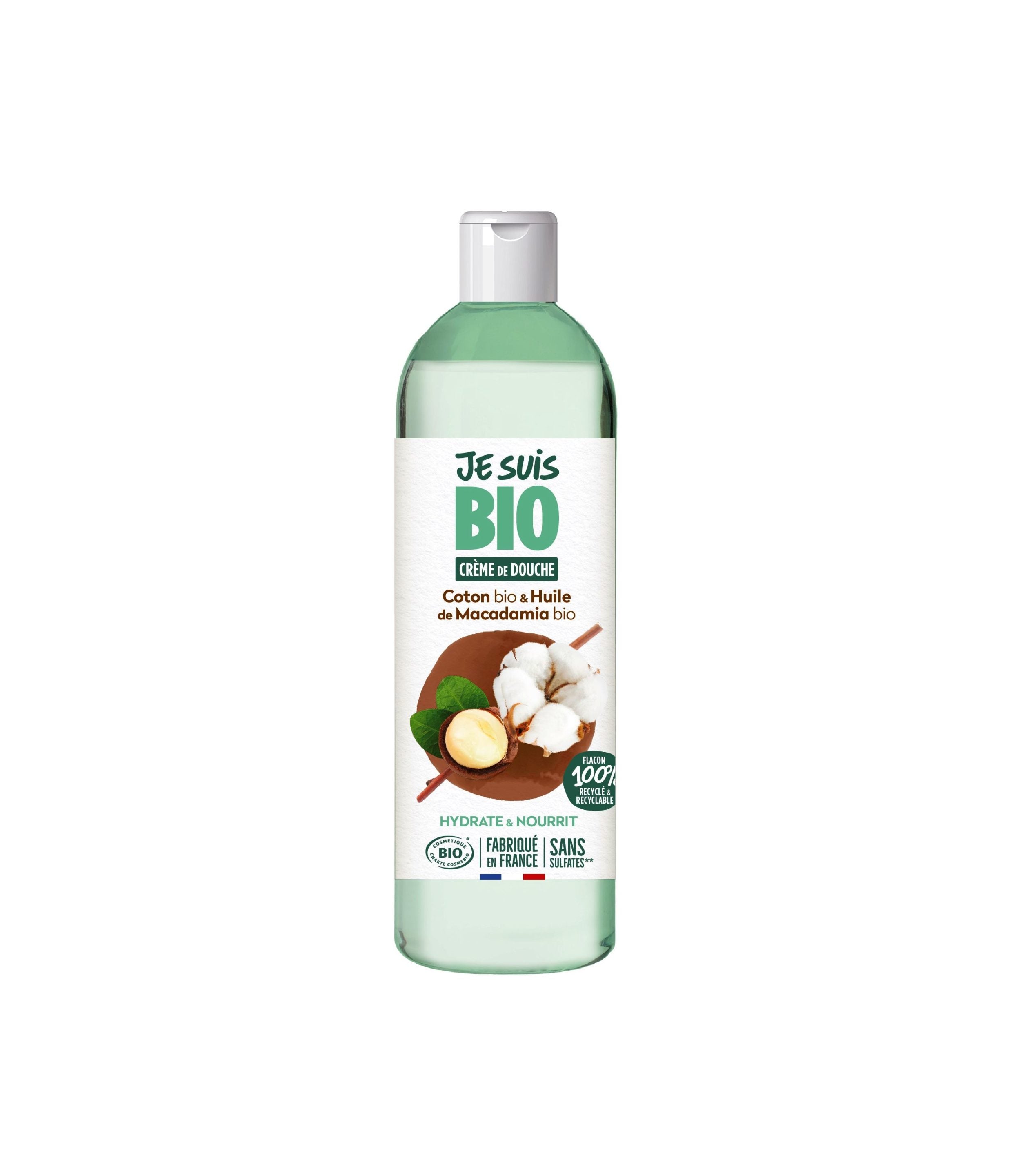 JE SUIS BIO Crème douche coton macadamia 250ml | BLEUVERT