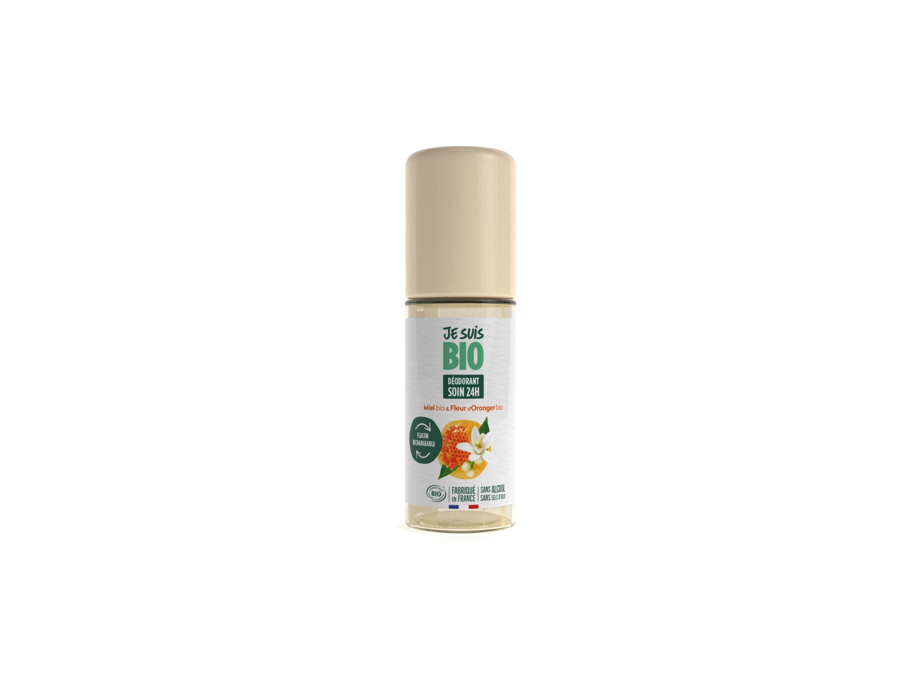 JE SUIS BIO Déodorant roll-on 24h miel fleur d&#8217;oranger 50 ml | BLEUVERT