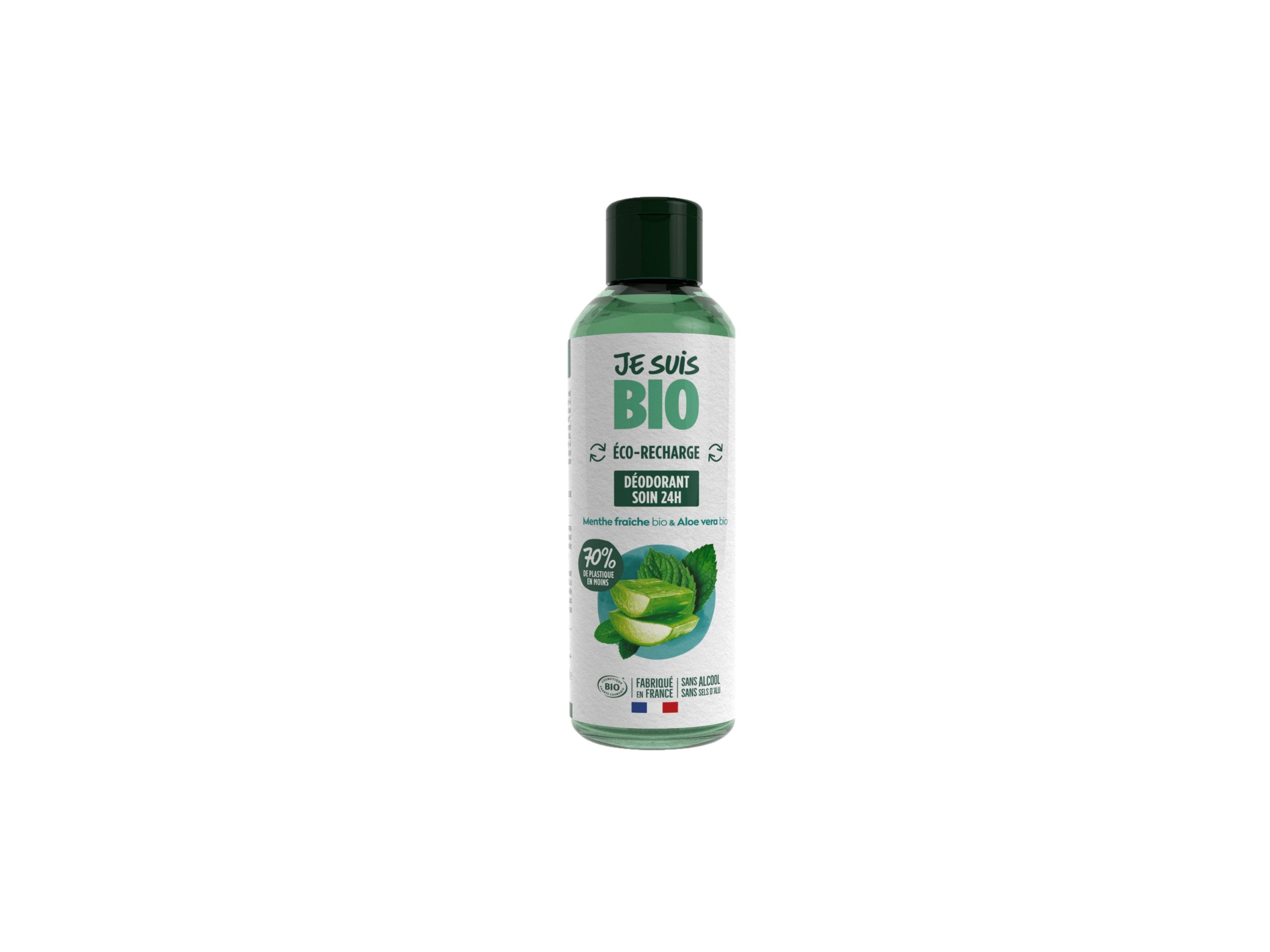 JE SUIS BIO Recharge roll-on 24h menthe aloe vera 100ml | BLEUVERT