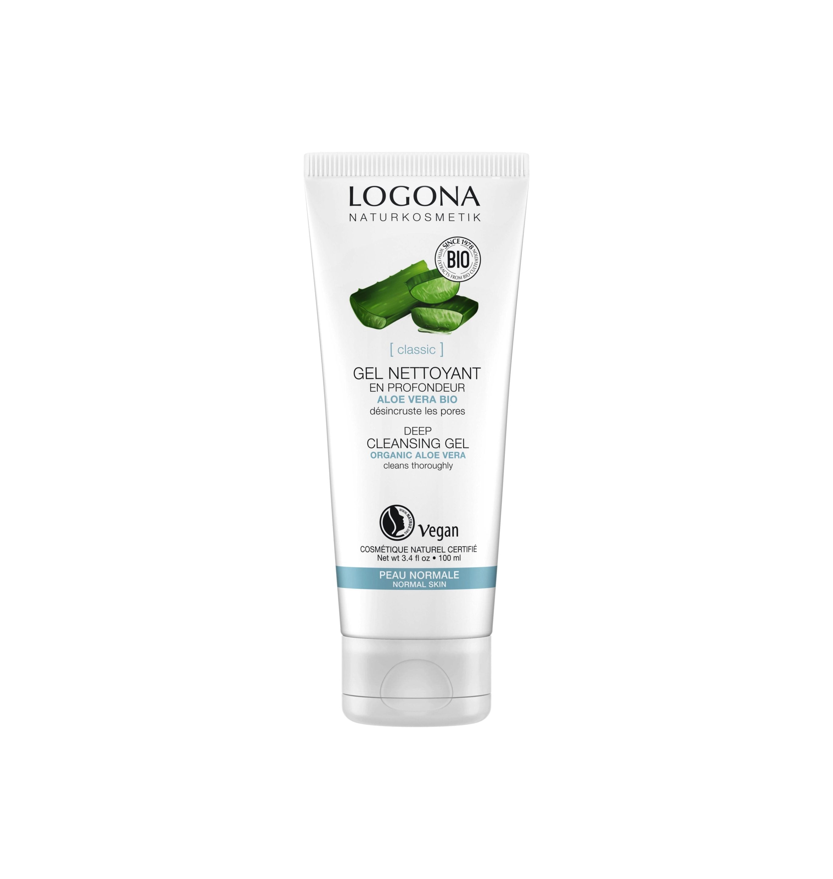 LOGONA Gel nettoyant aloe vera 100ml | BLEUVERT