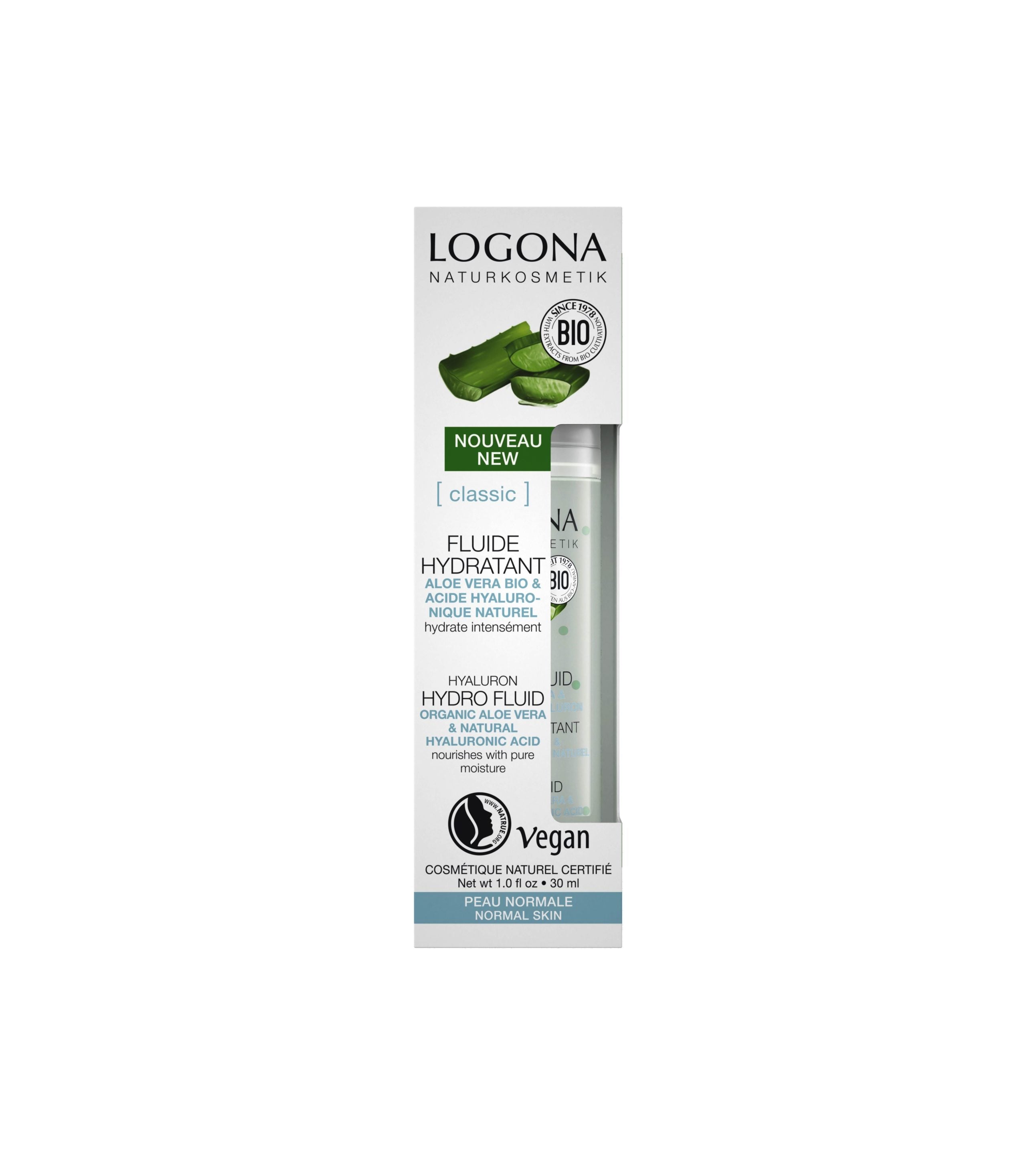 LOGONA Fluide hydratant aloe vera 30ml | BLEUVERT