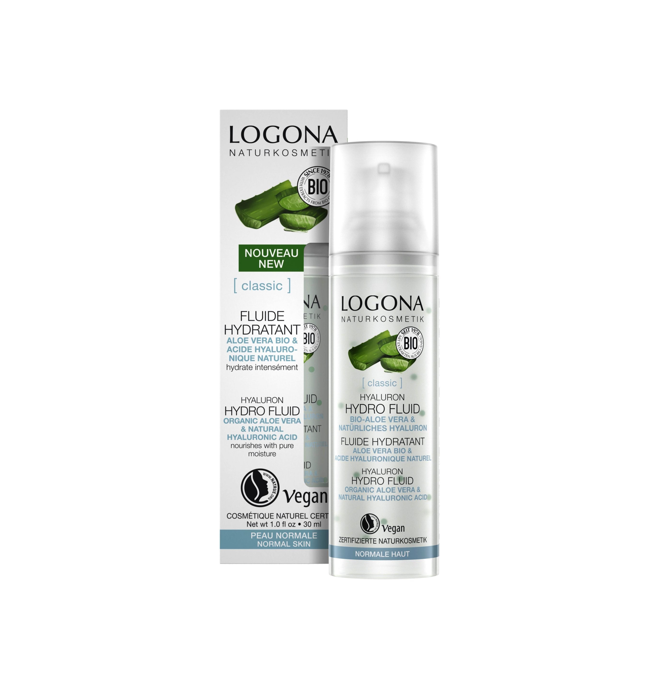 LOGONA Fluide hydratant aloe vera 30ml | BLEUVERT