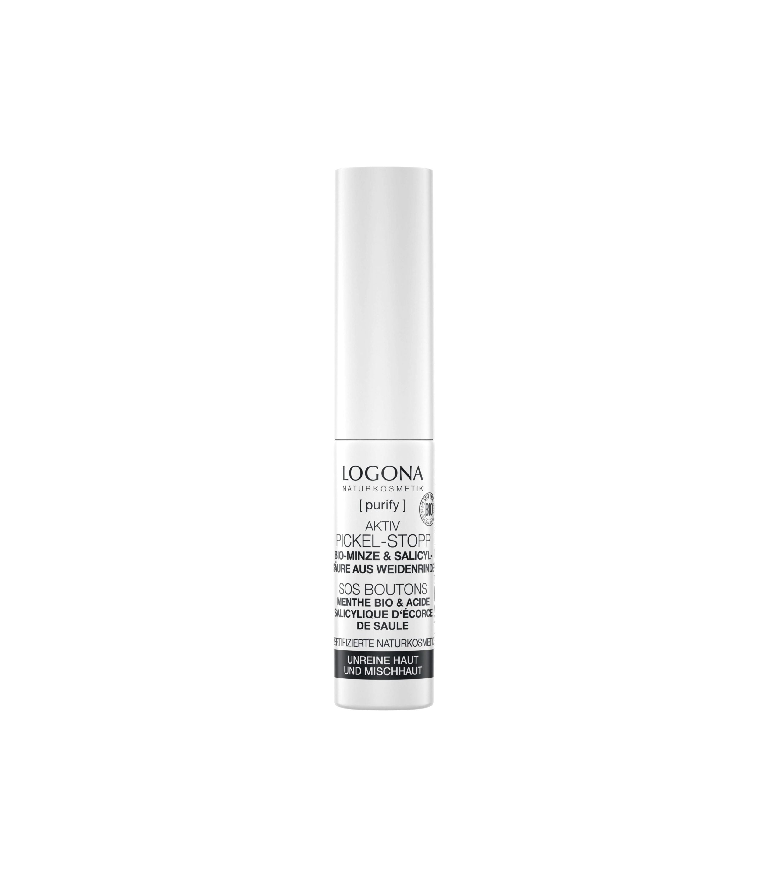 LOGONA SOS boutons menthe acide salicylique 6ml | BLEUVERT