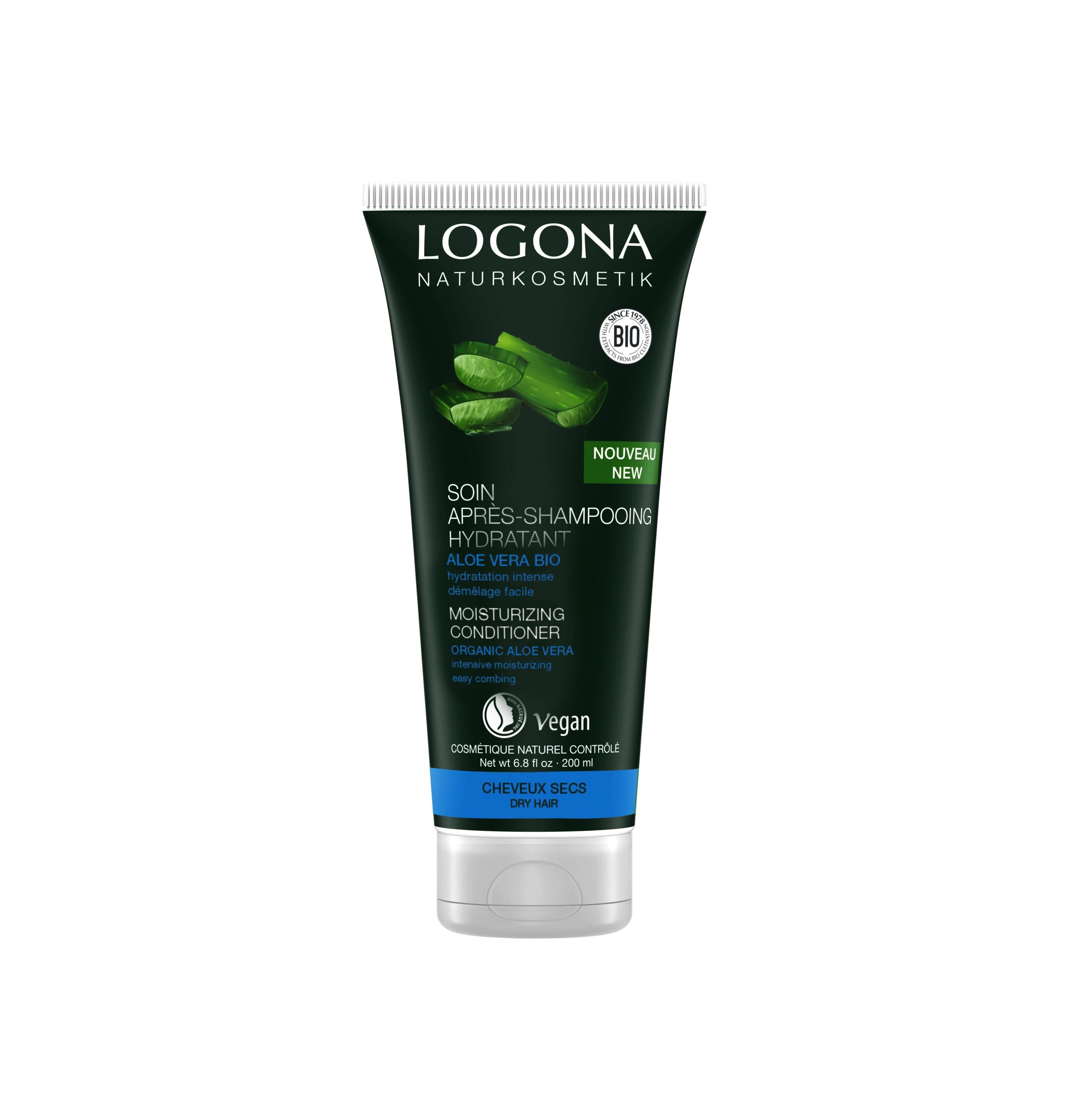 LOGONA Soin après shampooing hydratant aloe vera 200ml | BLEUVERT