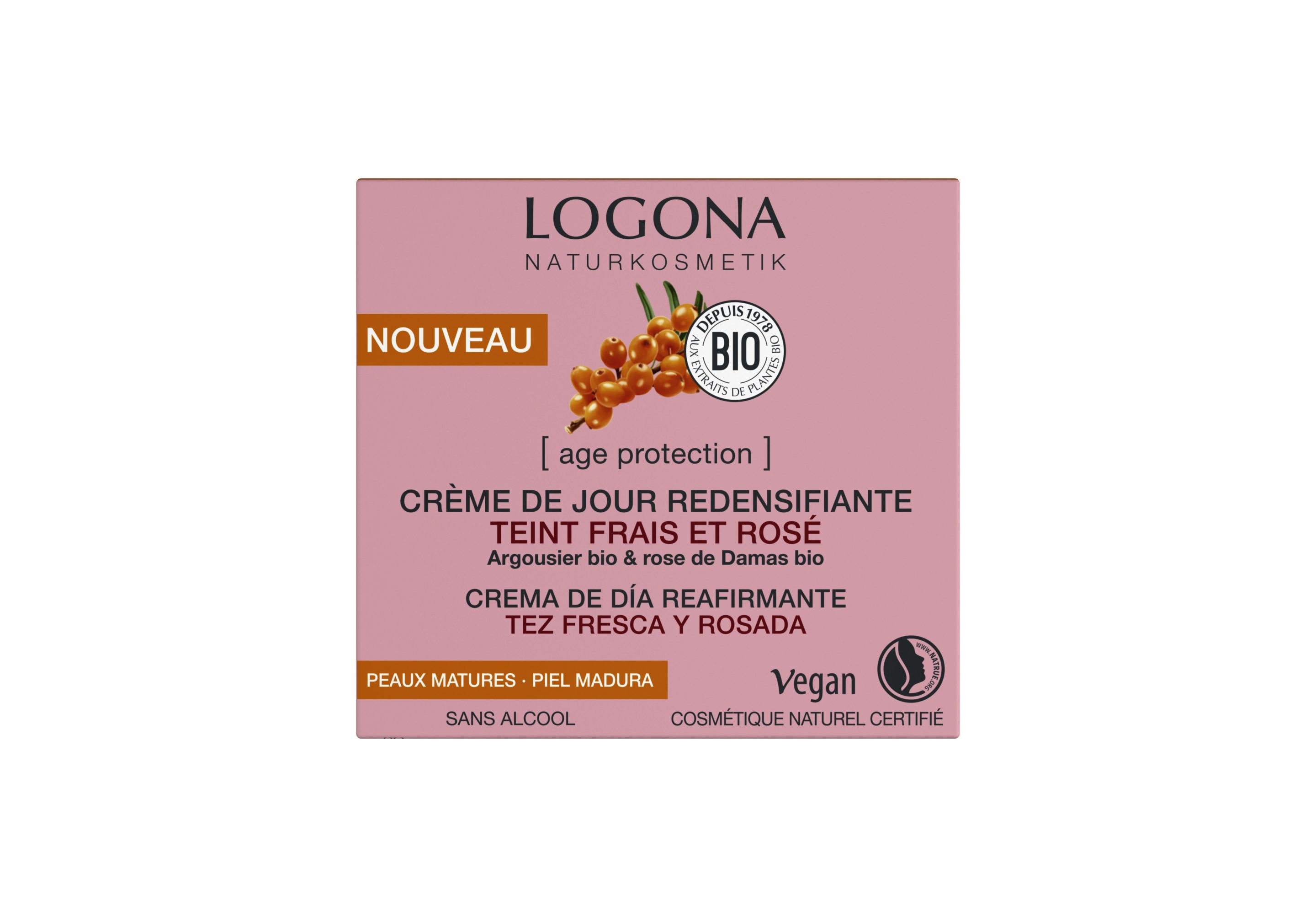 LOGONA Crème jour teint frais et rosé age protection 50ml | BLEUVERT