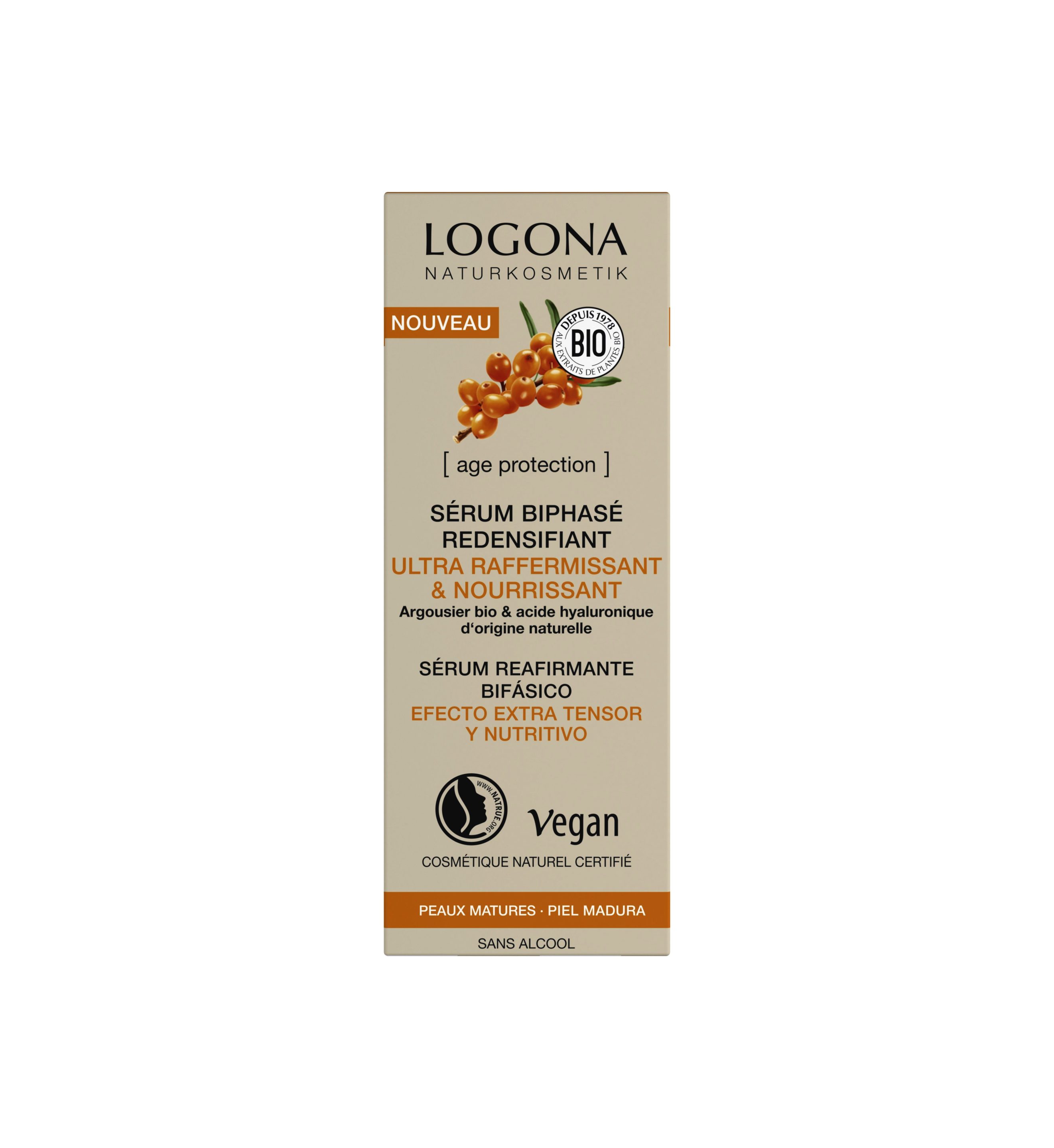 LOGONA Sérum biphasé ultra raffermissant age protection 30ml | BLEUVERT