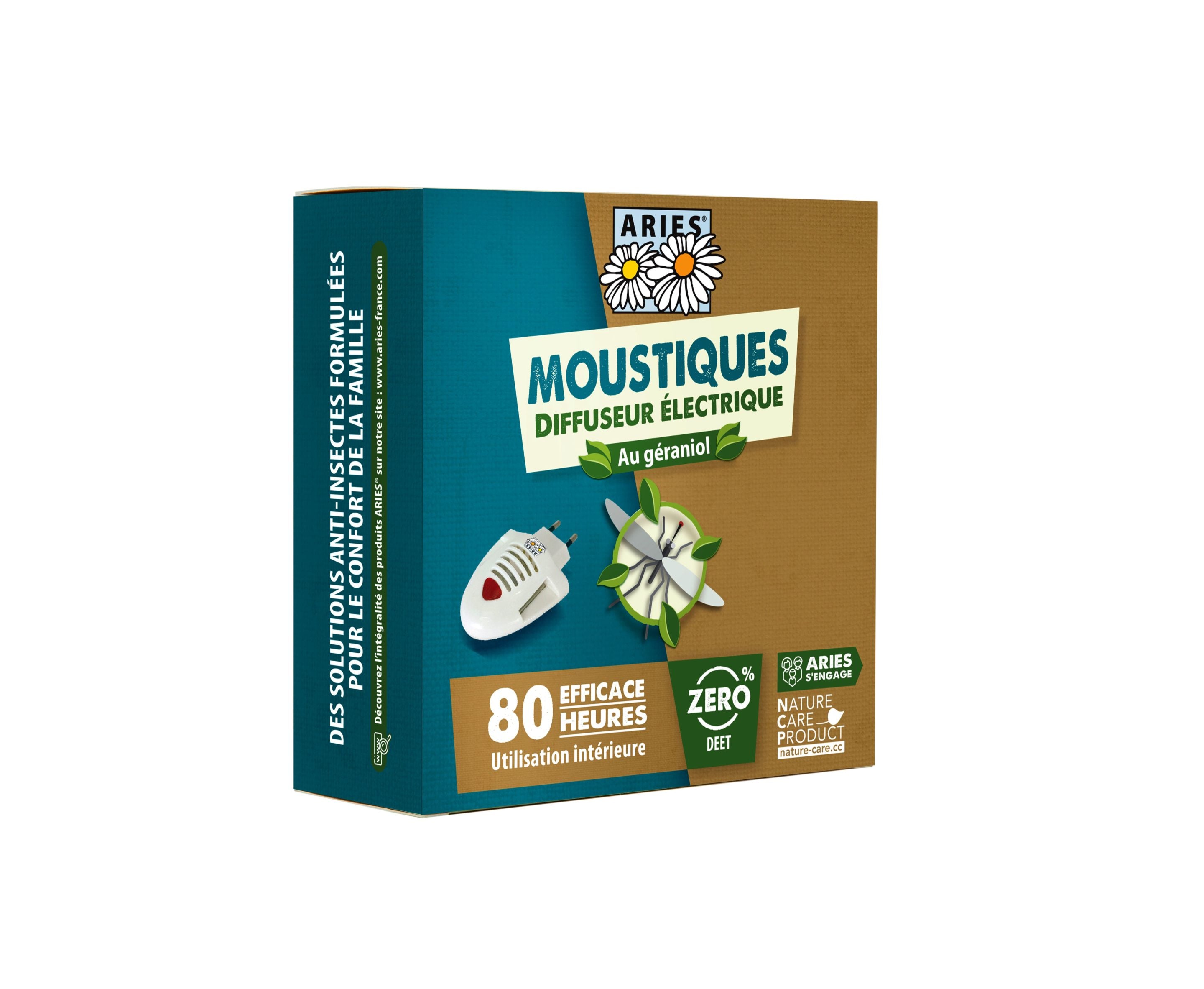 ARIES Diffuseur électrique Moustiques +  10 plaquettes + 10 ml | BLEUVERT