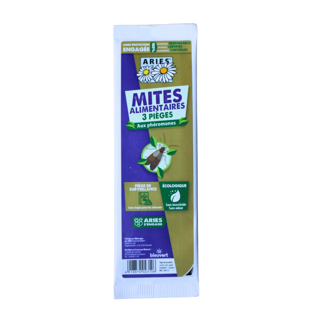 ARIES - Recharges pour support mites alimentaires, 3 pièges