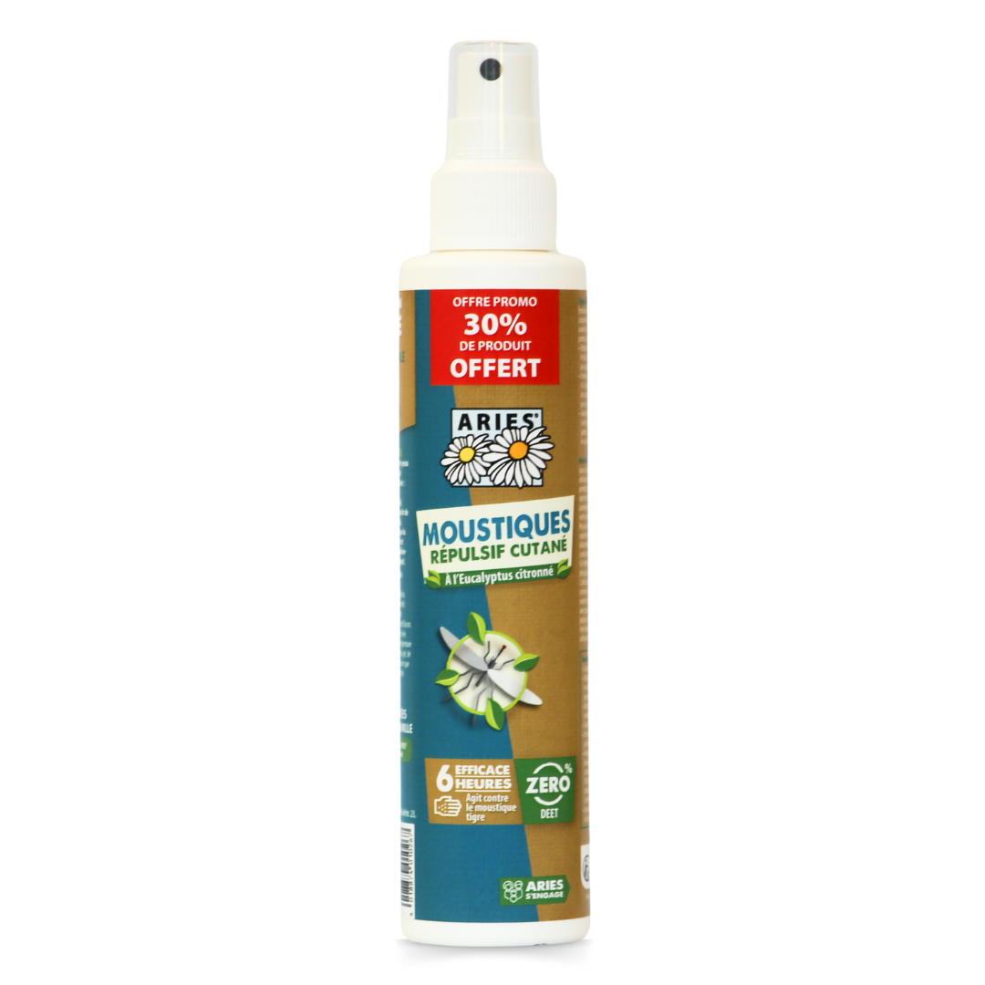 Spray Moustiques répulsif cutané 150 ml - 30% de produit OFFERT