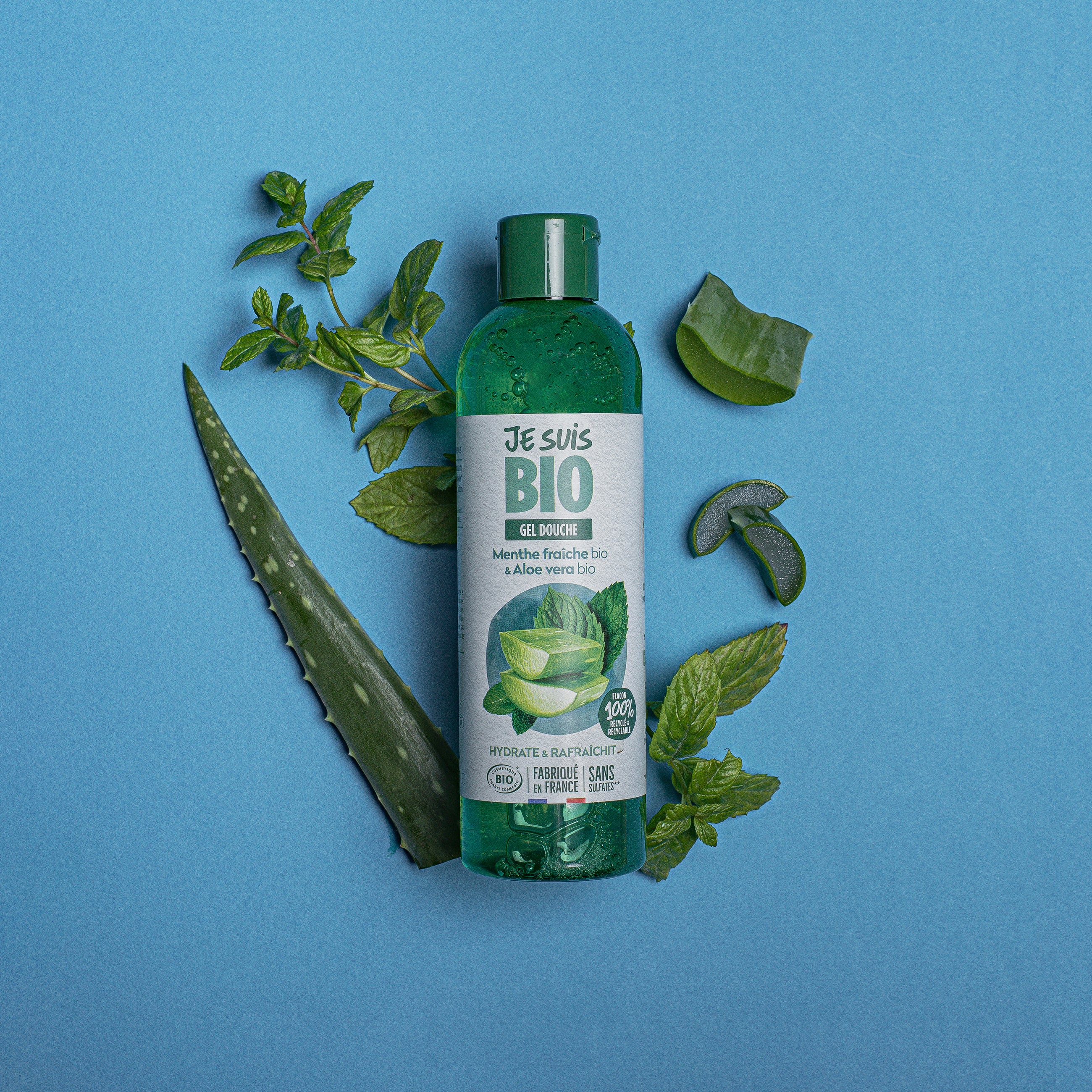 JE SUIS BIO Gel douche menthe aloe vera 250ml | BLEUVERT