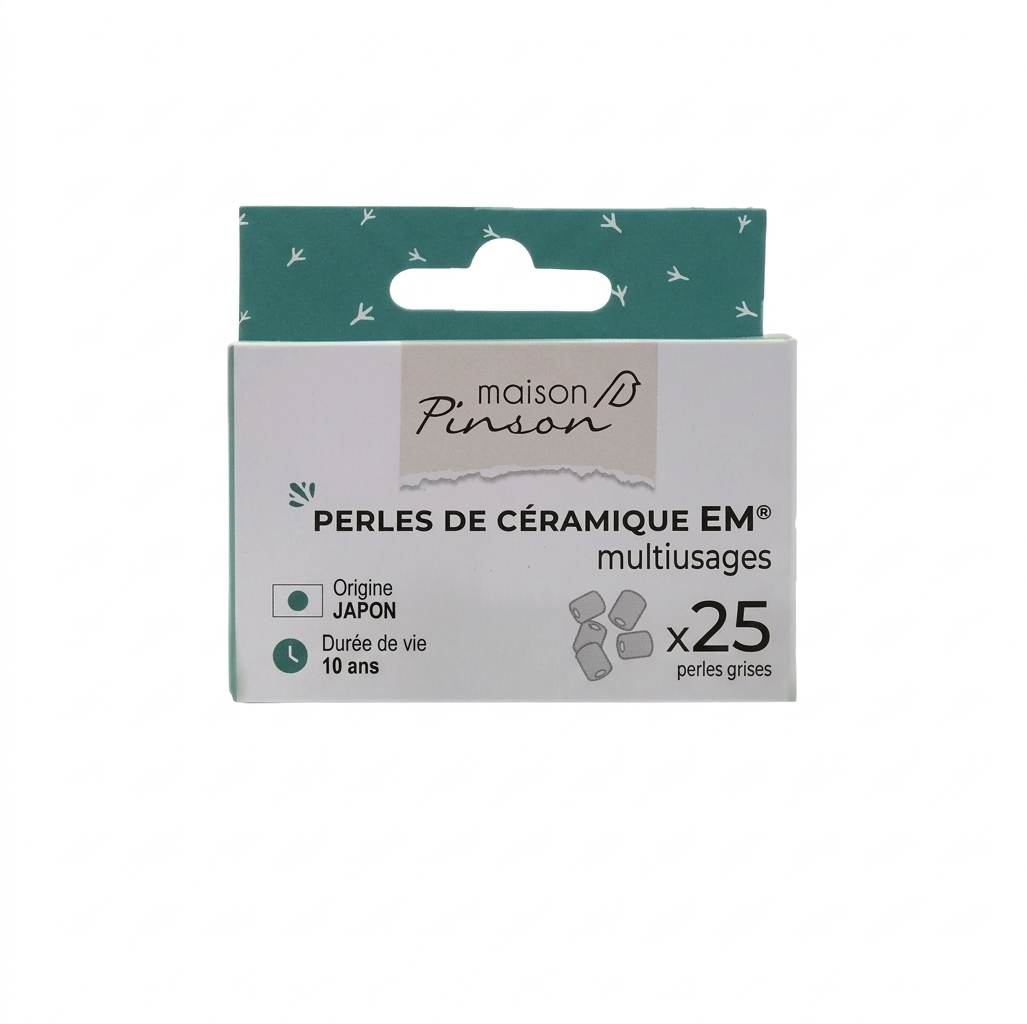 MAISON PINSON - Perles de céramique EM (15 ou 25 perles)