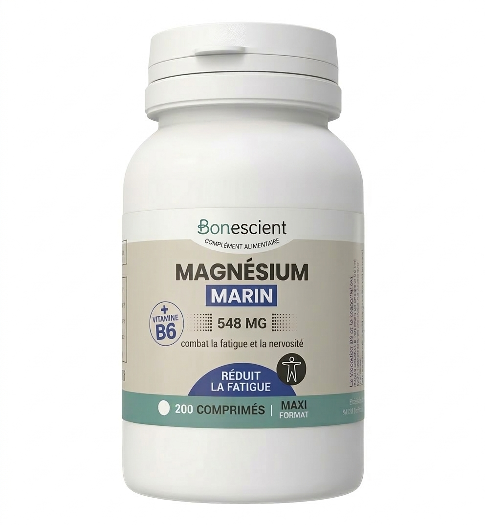 BONESCIENT - Magnésium Marin + Vitamine B6 548 mg (200 comprimés)
