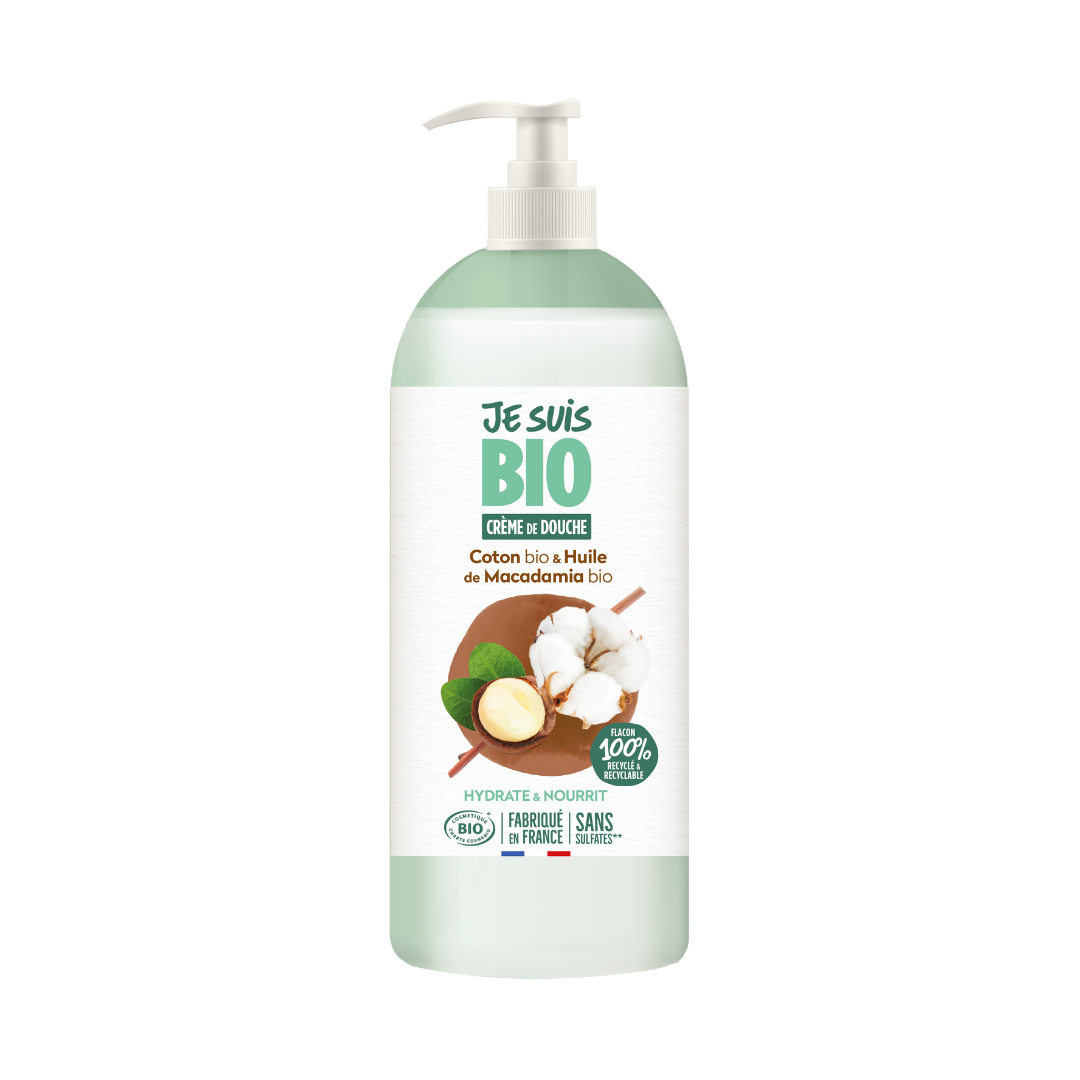 JE SUIS BIO Crème douche coton macadamia 1L