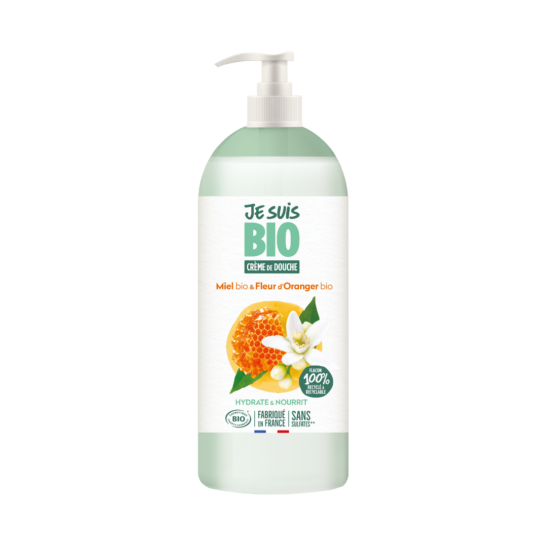 JE SUIS BIO Crème douche miel fleur d'oranger 1L