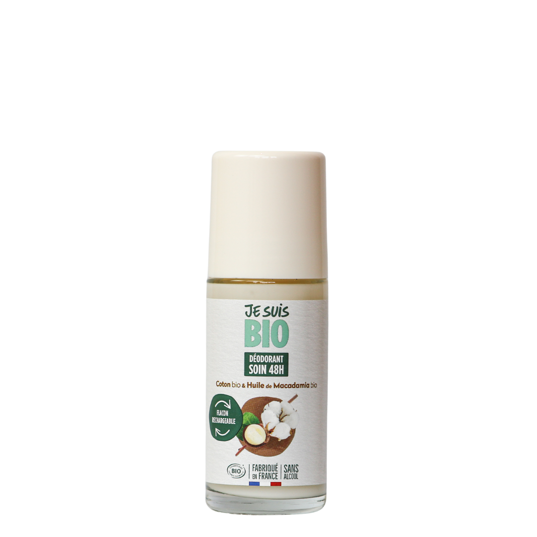 JE SUIS BIO Déodorant roll-on 48h coton macadamia 50ml