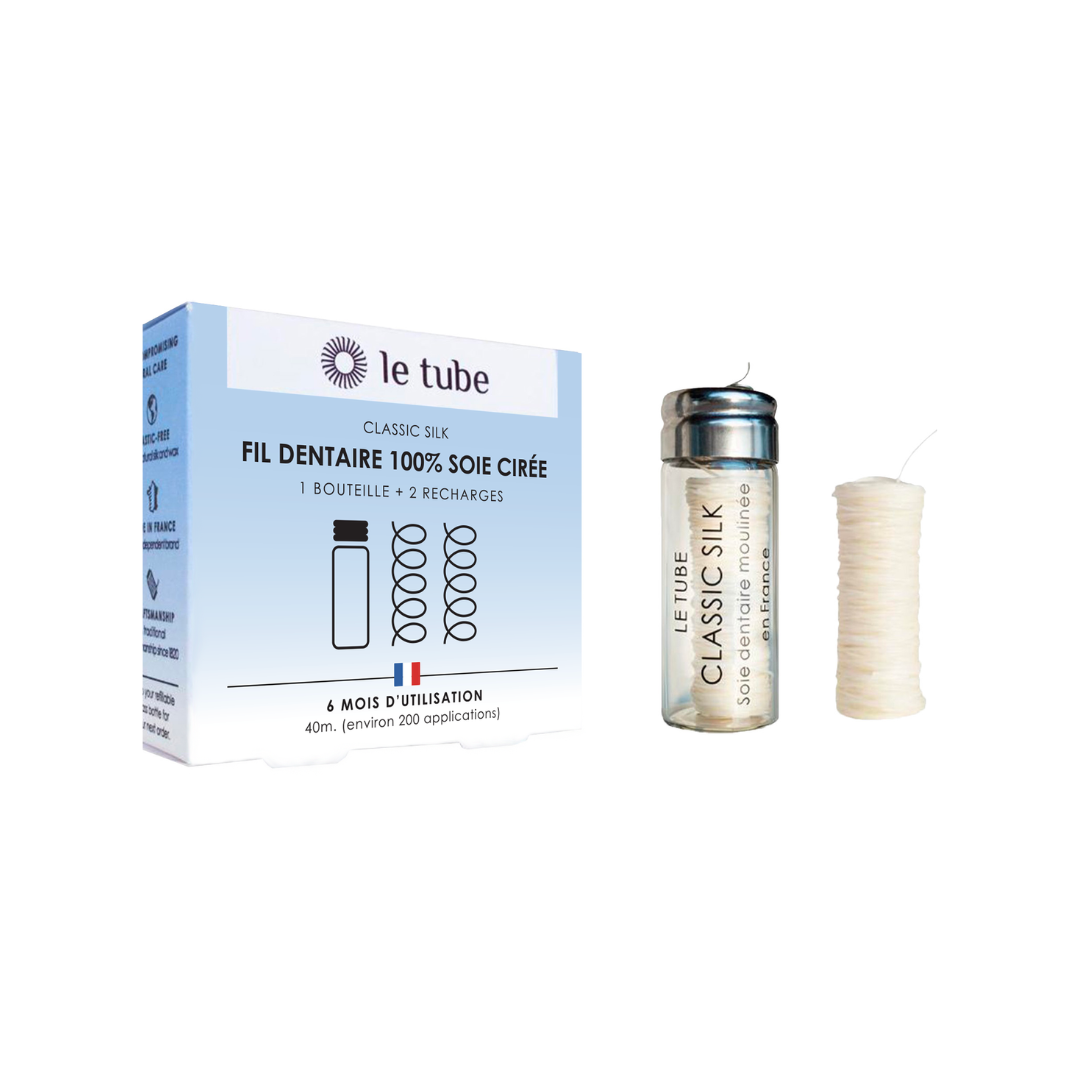 LE TUBE - Fil dentaire bouteille, 2 bobines