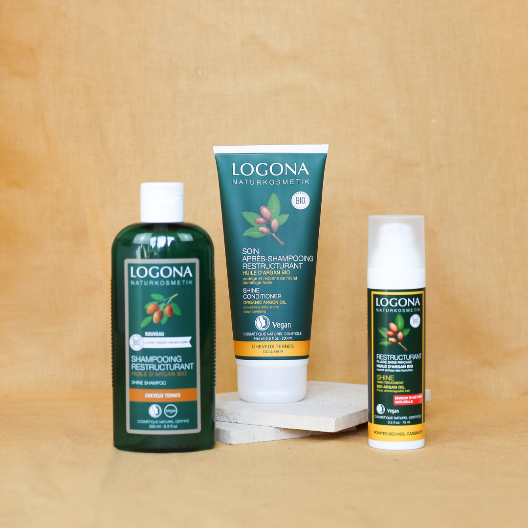 LOGONA Soin après-shampooing restructurant argan 200ml | BLEUVERT