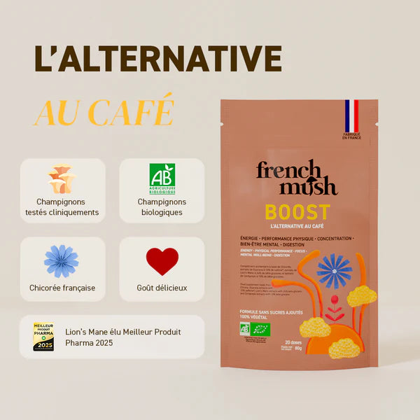 FRENCH MUSH - Boisson Boost alternative café, 80 g