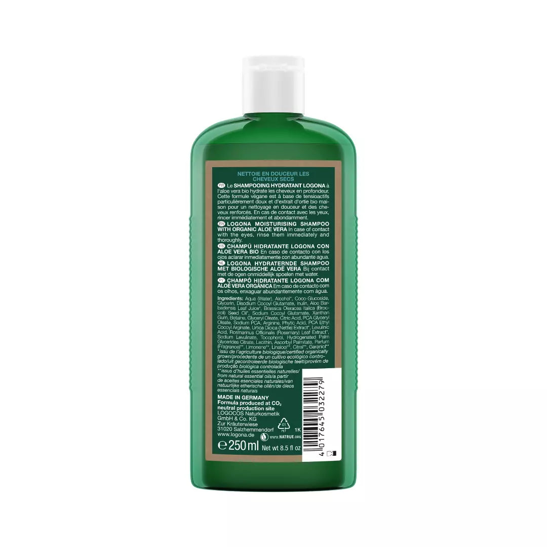 Face-Arriere-Logona-Shampoing-Hydratant-Aloe-Vera-250mL-BLEUVERT