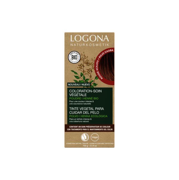 LOGONA Coloration-soin rouge acajou 100g | BLEUVERT