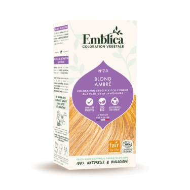 EMBLICA Coloration végétale 7.3 blond ambré 100g | BLEUVERT