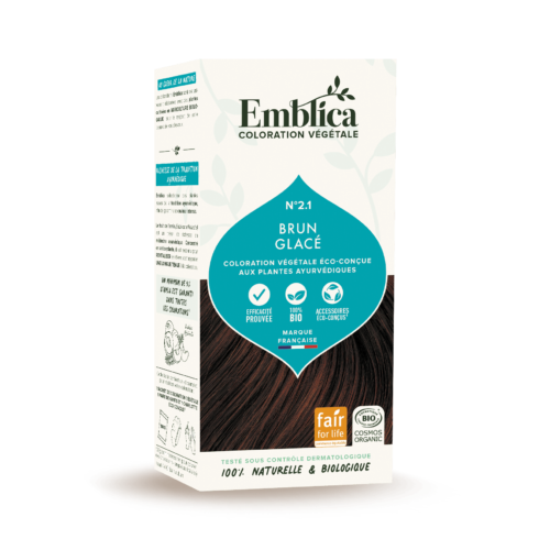 EMBLICA Coloration végétale 2.1 brun glacé 100g | BLEUVERT